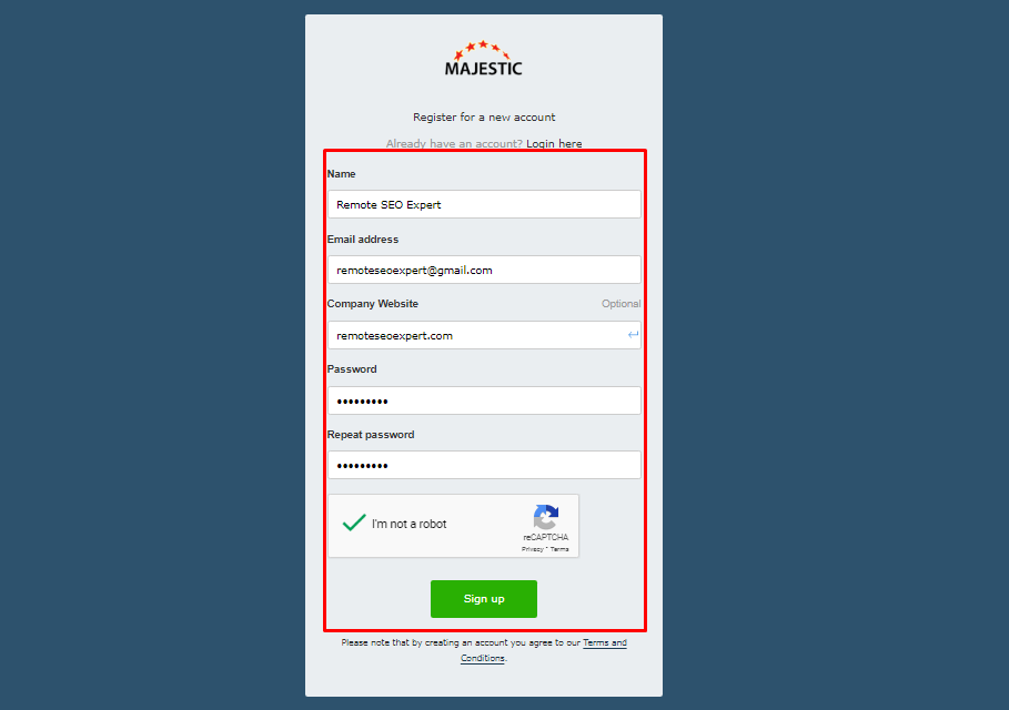Majestic signup -Check your keyword ranking blog